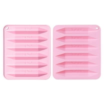 Dusknt 6 medium crayon molds DIY homemade teaching brush mold multi-purpose cake chocolate silicone mold pink, Cake Mould,Washable Silicone Cake Cake Candy Chocolate Decorating Tray DIY Craft Project