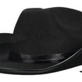 thumbnail image 6 of Western Wear Cowboy Hat and Bandanna Square Hair Scarf Big Brim Cap Cowgirl Hat for Adults Women and Men Performance Camping Cosplay , Black, 6 of 7