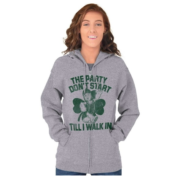 Popeye Saint Patricks Day Party Zip Up Hoodie Men's Women's Brisco Brands S
