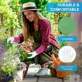 thumbnail image 3 of Guantes de jardinería largos Uxcell de cuero de vaca, guante de poda de rosas, a prueba de espinas, blanco/verde L, 3 of 5