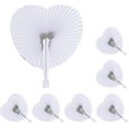 thumbnail image 2 of Sky Blue Abanicos de papel para boda, 24 Uds., abanicos de papel blanco en forma de corazón, abanico de bolsillo plegable Compatible con relleno de bolsa de fiesta de recuerdo de, 2 of 5