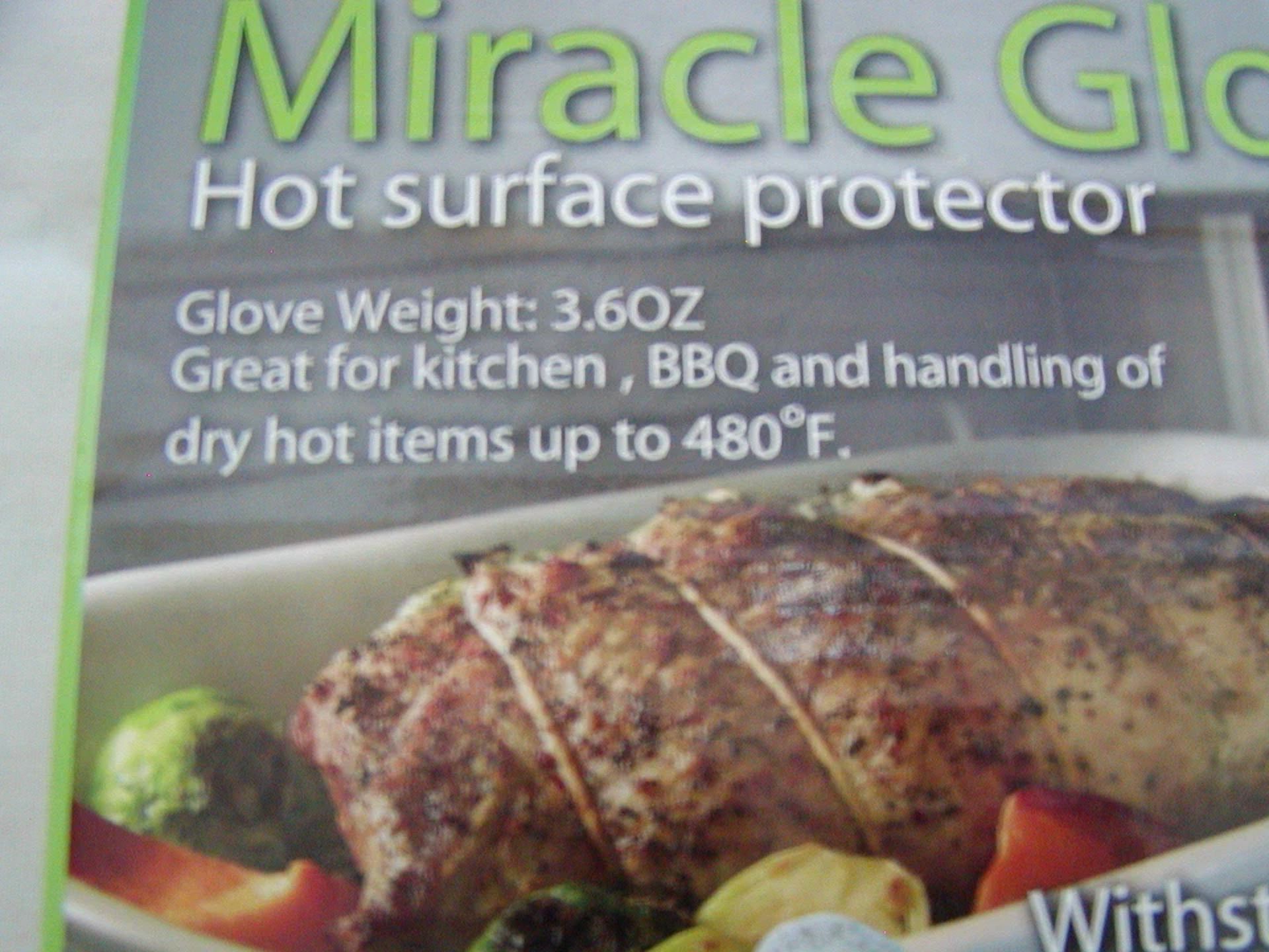 CIRCLE- (2) New Miracle Glove Oven Mitts (1 X 2Pk) Hot Surface Bakeware 480°