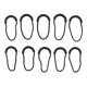 thumbnail image 1 of 10 cremalleras en U, extensor de cremallera, repuesto para ropa, mochilas, bolsas de viaje, Negro, 1 of 9