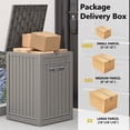 thumbnail image 3 of Nihsuao 48-Gallon Outdoor Package Delivery Box - Large Resin Storage Container with Lockable Lid, Waterproof Deck Box for Porches, Patios, Curbside, Gray, 3 of 8