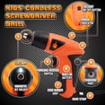 thumbnail image 6 of JoyTown Kids Real Power Drill Set – Electric Cordless Drill Tool Kit for Children with Interchangeable Bits, Flexible Shaft, Charger, All in Carrying Case, Learning Tools for Boys & Girls Home DIY, 6 of 7