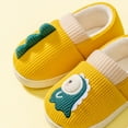 thumbnail image 5 of XIYON Toddler Slippers Winter Warm Fuzzy Shoes Indoor Outdoor Kids Dinosaur Design Cozy Comfortable Toddler Slippers For Girls And Boys 5.5-6 Years, 5 of 6
