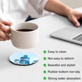 thumbnail image 3 of Blue Snowman Christmas Coasters Set of 4, Absorbent Coasters for Drinks, Xmas Snowflake Ball Winter Coaster for Desk Coffee Table Protection, Home Decor House Warming Gifts 4", 3 of 8