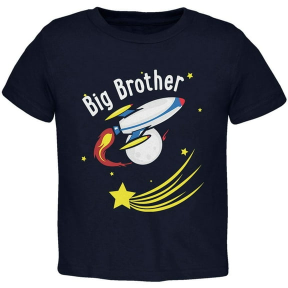 Old Glory Toddler Big Brother Outer Space Rocket Short Sleeve Graphic T Shirt