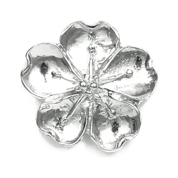 Cherry Blossom Scarf Pin - Gift Packaged - Magnetic Back Closure No holes in Clothes - Handcrafted Pewter Made in USA (Shipped from Artist Studio)