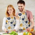 thumbnail image 3 of Pioneer Flower Floral Print Pattern Apron for Women and Men, Cotton Linen Waterproof with Pockets, Adjustable, 33x27 Inch for Kitchen, Gardening, BBQ, Salon, 3 of 6