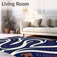 thumbnail image 2 of ODIKA 2'x3' Machine Washable Non-Slip Area Rug, Journey Pathway Expedition Adventure Route High Traffic Rug, Blue, 680624, 2 of 7
