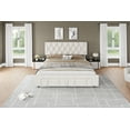 thumbnail image 2 of Queen Upholstered Platform Bed Frame with Diamond Tufted Headboard – 2 Large Storage Drawers – Sturdy Wooden Slats – Noise-Free – No Box Spring Needed  – Color: QUEEN - light beige shade, 2 of 8