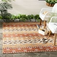 thumbnail image 2 of SAFAVIEH Veranda Luwig Southwestern Indoor/Outdoor Area Rug, 6'7" x 6'7" Square, Red/Chocolate, 2 of 8