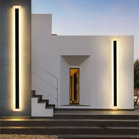 

Immense Outdoor Modern Linear Wall Lamp 100 inches - Dimmable with remote