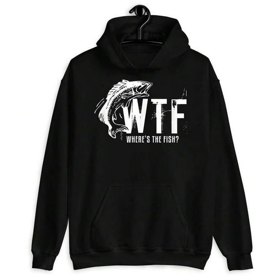 "Fih" Funny Misspelled Fish Meme, Simple Humor Hoodie