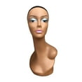 thumbnail image 2 of Female Bald Mannequin Head Hat Display Rack Long Neck Manikin Head Stand for Style D, 2 of 6