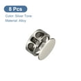 thumbnail image 3 of Uxcell 8Pack Metal Cord Locks, 3.5mm Double Hole Toggle Spring Stop Cord Locks End Fastener Slider, Silver Tone, 3 of 6