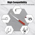 thumbnail image 4 of Grusce Wrench Extender Tool Bar Extra-Long 15 Inch Torque Adapter Wrench Extension Universal Wrench Extender Versatile Extension Wrench Torque Multiplier for Mechanics DIYers Garage Repair, 4 of 5