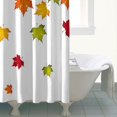 thumbnail image 4 of Orange Maple Leaf Thanksgiving Day Shower Curtain,Washable Show Curtain with Hooks Retro Polyester Fabric Bathroom Curtains for Thanksgiving Day Fall Party Home Decor, 4 of 5