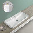 thumbnail image 3 of American Imaginations 31.89-in. W 3H8-in. Ceramic Top Set In White Color - Overflow Drain Incl. AI-30774, 3 of 9