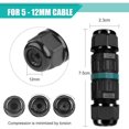 thumbnail image 3 of 4-Pack Waterproof IP68 Electrical Connector - 3-Pin Cable Connector for 5-12mm Diameter, Outdoor Junction Box for Garden and Underground Use, 3 of 5