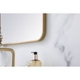 thumbnail image 5 of Soft corner metal rectangular mirror 20x36 inch in Brass, 5 of 5