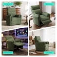 thumbnail image 6 of LINSY HOME Electrics Accent Chair, Corduroy Fabric Swilvel Chair for Bedroom, Living Room, Green, 6 of 8