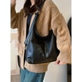 thumbnail image 2 of LAVA Women's Slouchy PU Leather Tote Bag, Large Capacity Shoulder Bag for Work & Daily Travel, 2 of 7