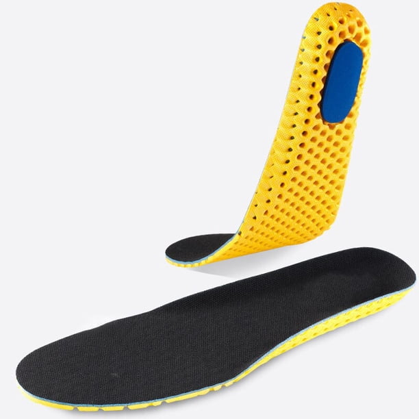 Nuevas plantillas de espuma viscoelástica para zapatos, suela de malla, desodorante, cojín transpirable, plantillas para correr para pies, hombre, mujer, plantillas ortopédicasEUR-38-250mm Gao Jinjia LED