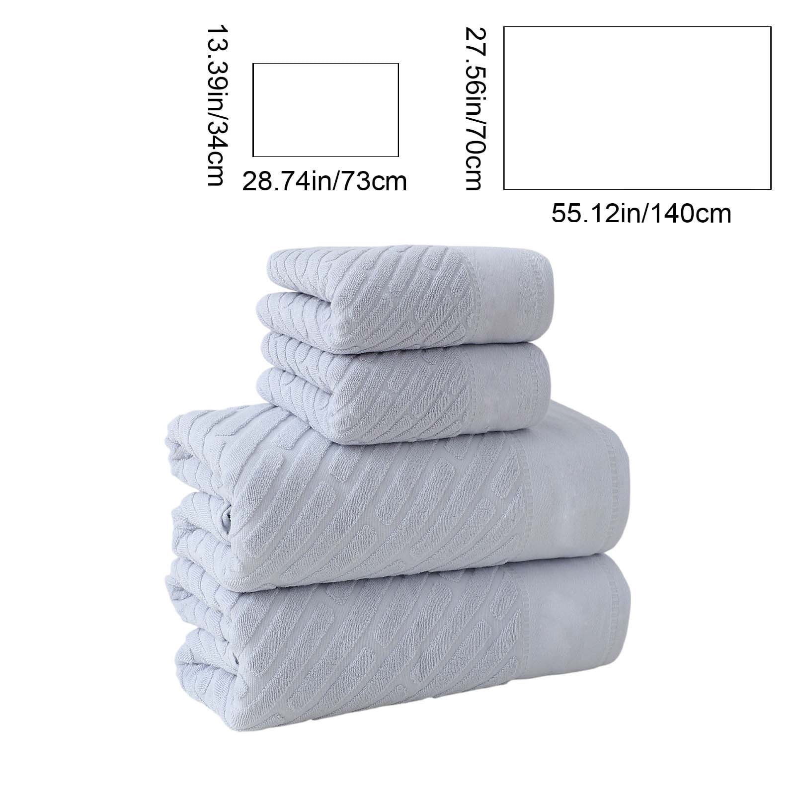 4PCS Bath Towel Sets Cottons 2 Towels 2 Bath Towels Comfortable Absorbent Thickened Soft Gentle for Baby Bath Towel