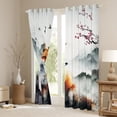 thumbnail image 3 of Homewish Animal Fox Boy Girl Black Out Curtains,Cherry Blossoms Curtains Pack of 2 (42x63 Each),Japanese Style Bedroom Curtains,Lightweight Room Decor, 3 of 6