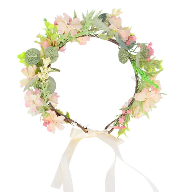 GOOHOCHY Corona de pelo Floral para boda, diadema de novia, tocado de guirnalda de cabeza de flor elegante