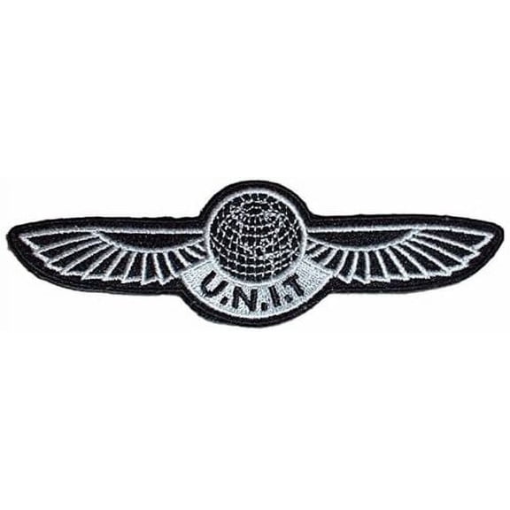 Doctor Who U.N.I.T Logo 4.5 Inches Wide Embroidered Iron On Patch