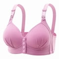 thumbnail image 3 of Sakmal Bralette Bras for Older Women Front Closure Minimizer No Underwire Purple Comfort Bras for Women 46/105, 3 of 3