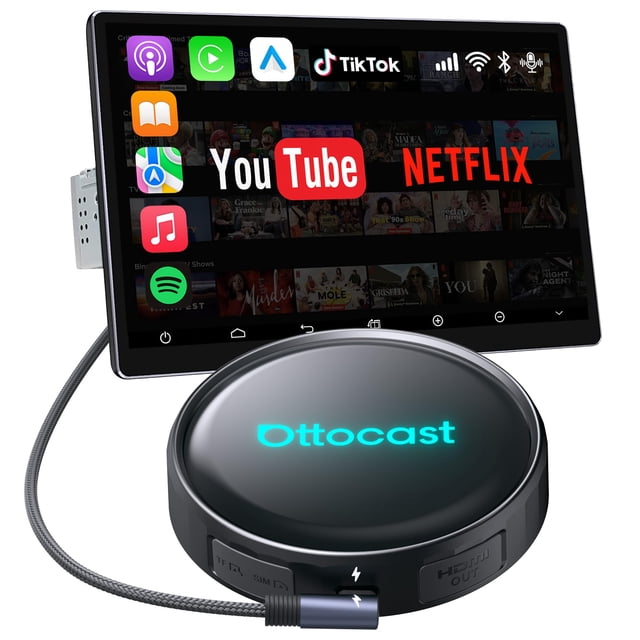 Sistema de coche OTTOCAST P3 Pro AI Box Wireless CarPlay Android 13