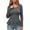 Dark Gray, variant on Horkkom Long Sleeve Shirts for Women Crew Neck Casual Solid Color Tops Trendy Fitted Knit Tops M