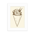 thumbnail image 1 of Palitos de sésamo cono helado Marco de Fotos de escritorio imagen Blanco Pintura arte 5x7 pulgadas, 1 of 4