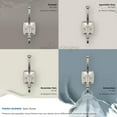 thumbnail image 6 of Amerock Kinsale Transitional Double Prong Satin Nickel Wall Hook, 6 of 9