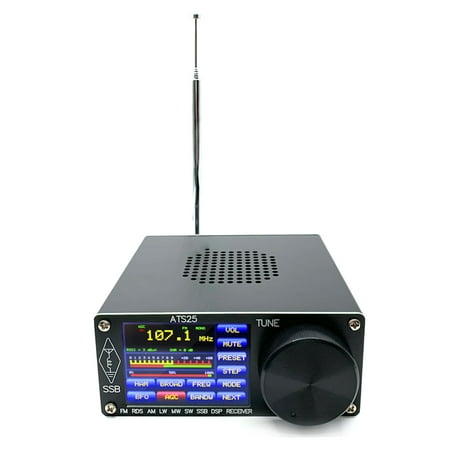 

All-Band Receiver Aluminium Alloy Cover DSP Receiver LW MW SW SSB with 2.4 Inch Touching Screen Search HAM Band Quick Channel