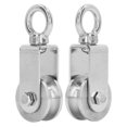thumbnail image 2 of 2PCS Cable Pulley Wheels 360 Degree Rotation Stainless Steel Pulley Roller Built in Dual Bearings, 2 of 15