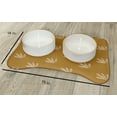 thumbnail image 2 of Simply Daisy Feather Pattern Bone Shape Pet Feeding Mat for Dogs, 2 of 3