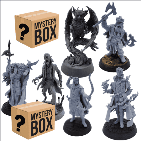 Dungeons & Dragons Mystery Mini Box, 6 Pack, 32mm Assorted Miniatures