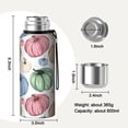 thumbnail image 7 of 20 Oz Colorful Fall Pumpkins Pattern Coffee Tumbler Double Wall Insulated Stainless Steel Water Bottle | Metal Reusable Thermoses Flask with Cup Cap | Leak & Sweat Proof with Anti-Dust Lid, 7 of 7