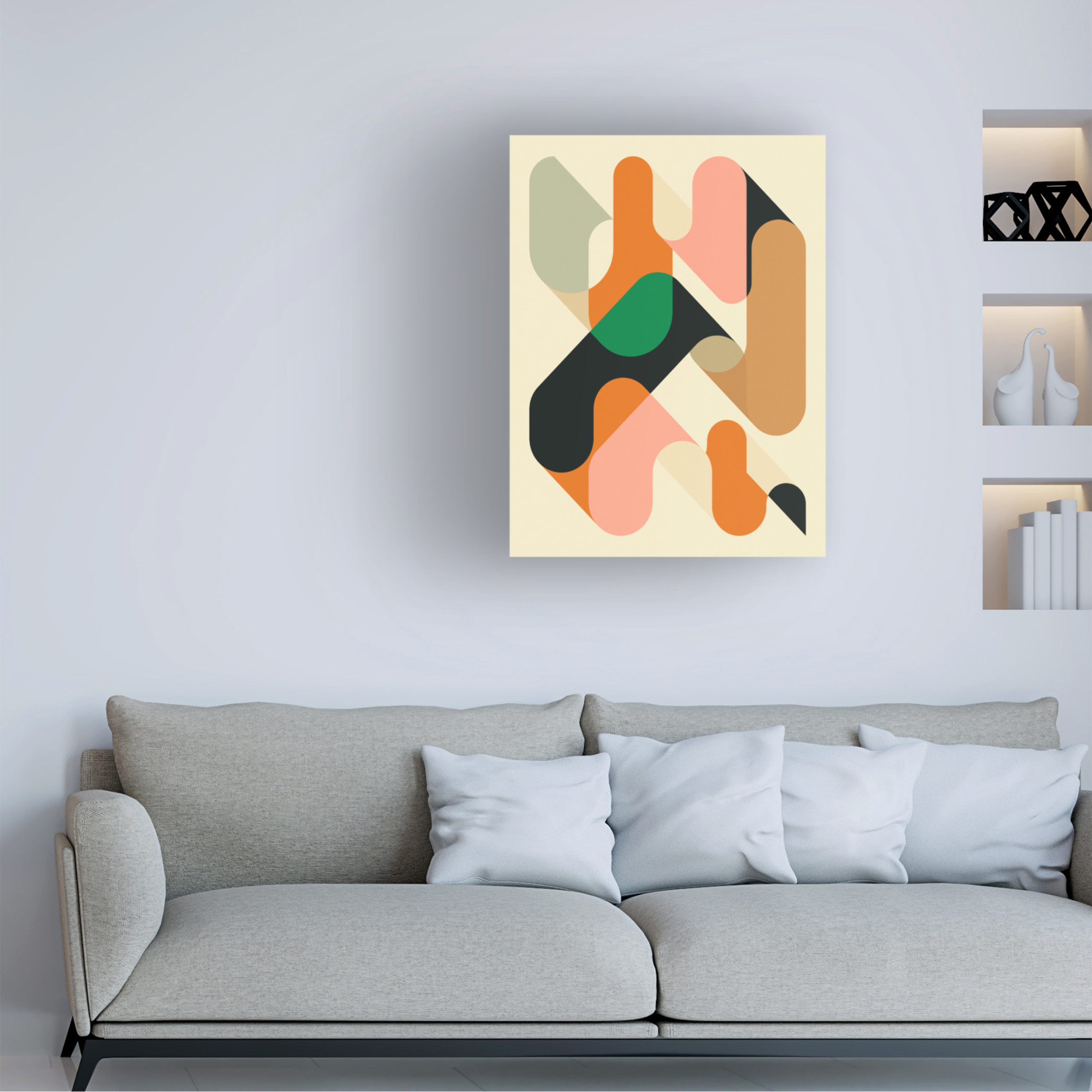 Trademark Fine Art Jazzberry Blue Geometrics 1 Canvas Wall Art