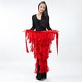 thumbnail image 3 of Belly Dance Hip Scarf Egypt Style Belt Skirt Latin Dance Tassel Wave Skirt for Outfit,1,1,1,One Size,Red, 3 of 6