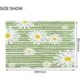 thumbnail image 2 of Cute Daisy Chamomiles Flowers Floral Green and White Stripes Bathroom Rug 24"×16",Non-Slip High Absorbent Bath Mat Rug Machine Washable Bahtub Mats Home Decor, 2 of 7