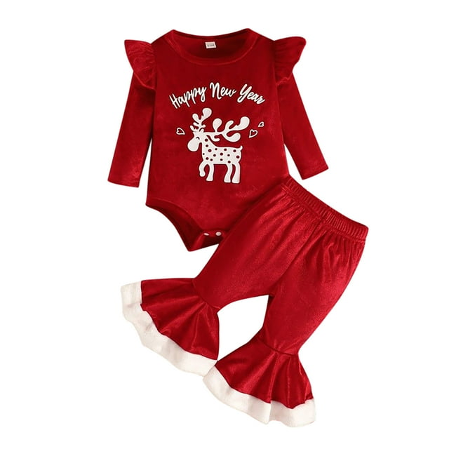 Infant Girls 7 8 Summer Outfits Toddler Girl Skirt Little Baby Baby Girl Items Receiving Blanket Headband Christmas Outfit My First Christmas Romper Bottoms Pants Outfit Red 3-6 Months