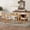 Natural, variant on Kitchen Dining Table Set for 4, Modern Home 5 Piece Dining Set, Wood Dining Table and 4 Cushioned Chairs Set, Dinette Set for Small Space, Restaurant, Living Room, Natural
