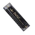 thumbnail image 1 of MasteelfCA 10 Hole Plastic Harmonica Music Instrument for Beginner Students Kids Gift (Black), 1 of 8