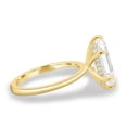 thumbnail image 3 of 3.00Ct Elongated Hexagon Cut Lab-grown diamond Solitaire Engagement Ring, Hidden Halo, 10K Yellow Gold, 3 of 7